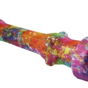 Silicone Honey Straw 6.5-Inch With Thick Titanium Tip Multicolor